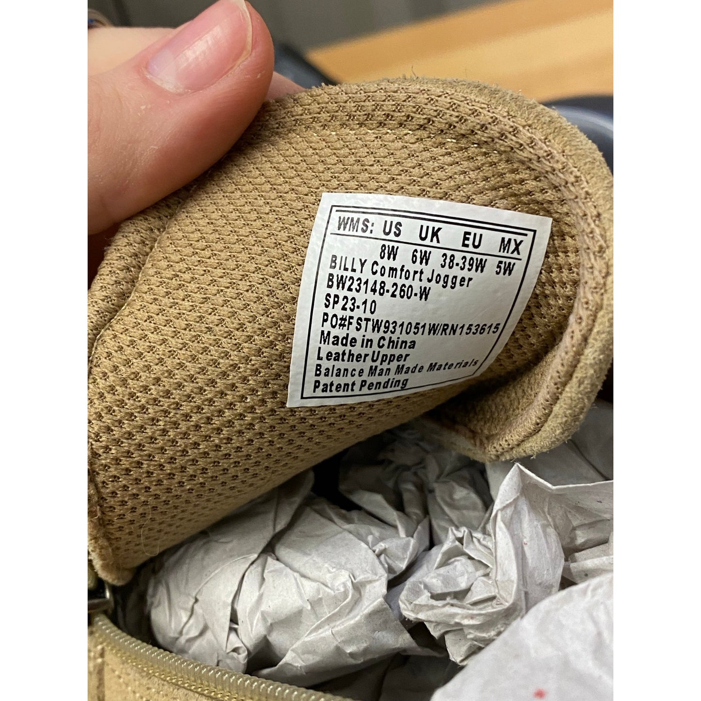 Billy Footwear Comfort Joggers Wraparound Zipper Women's 8 Wide Beige