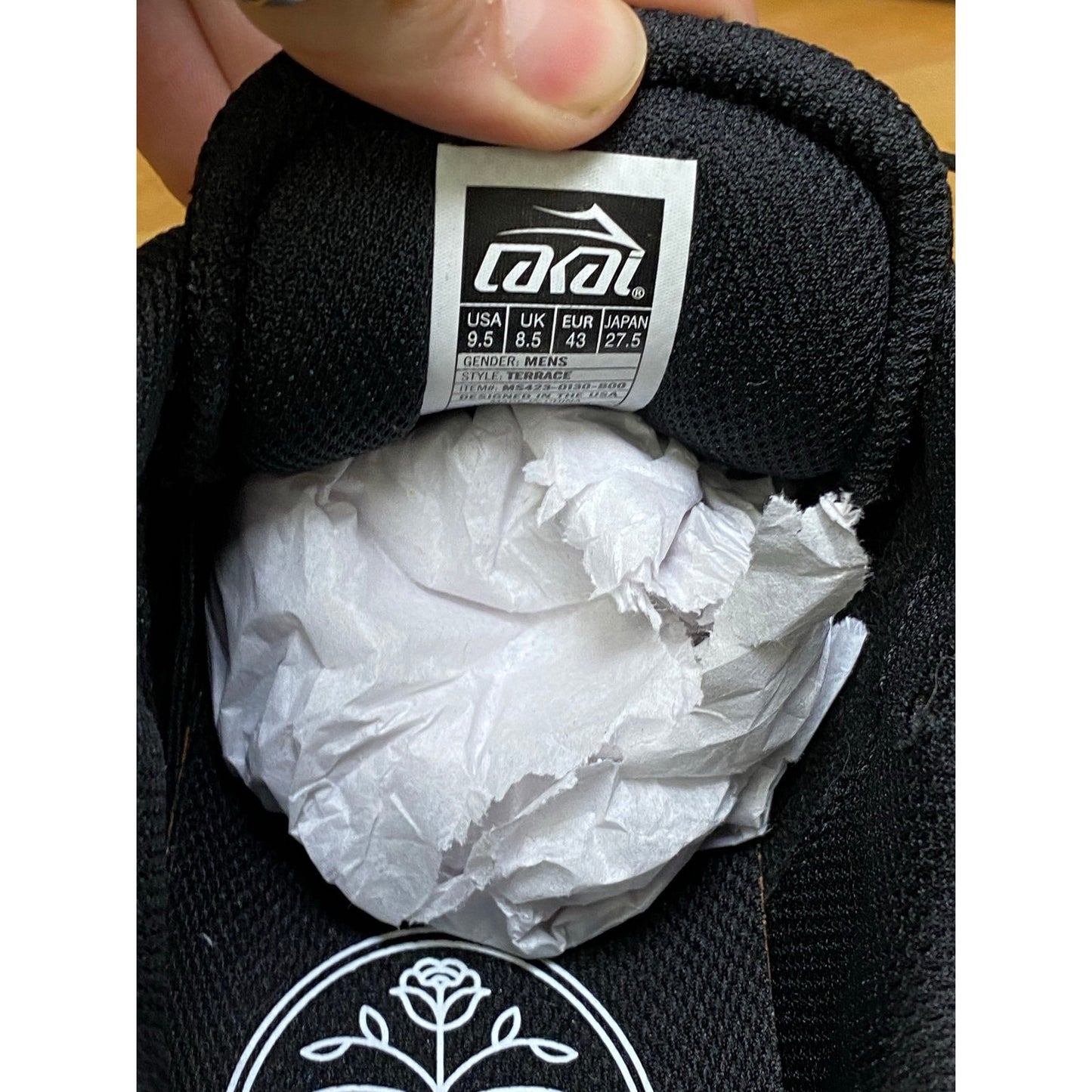 Lakai Terrace Men's Skate Shoes Black/White Size 9.5 New!