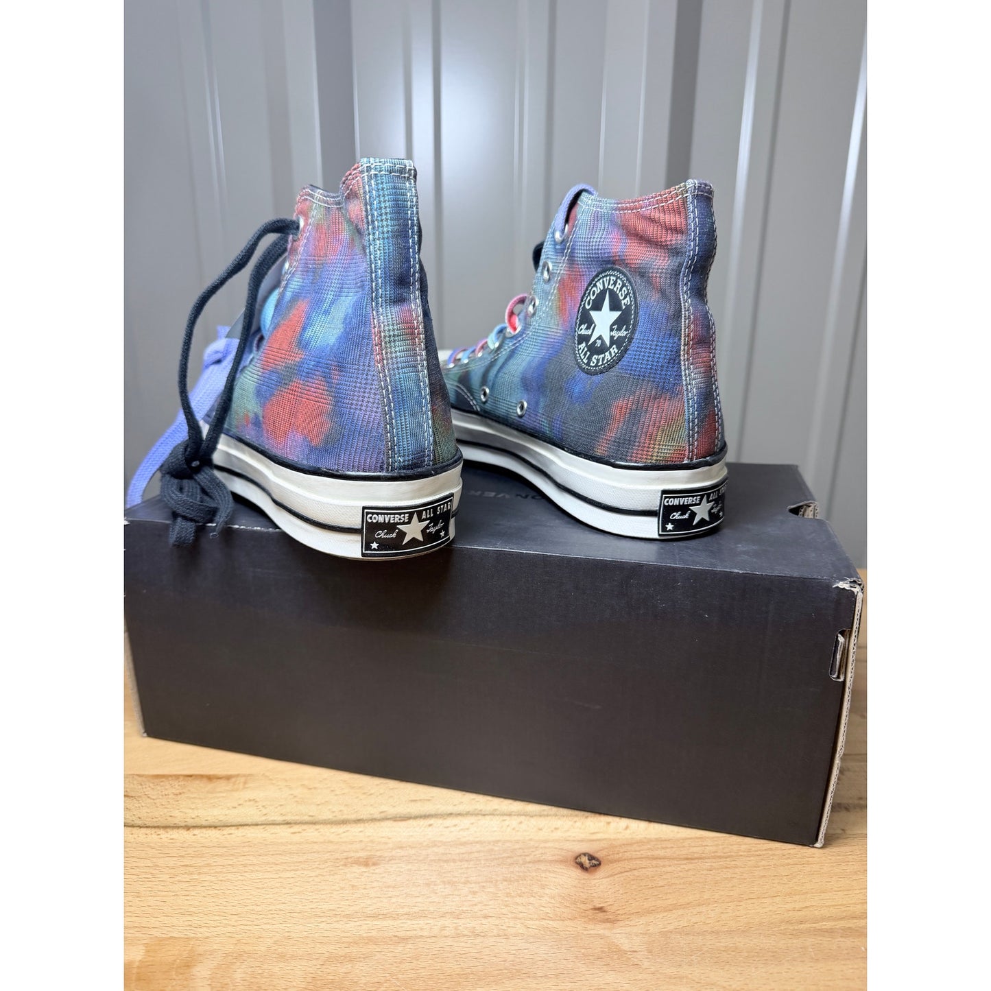 Converse Chuck 70 Hi Tie Dye Plaid 168752C Men’s 7 / Women’s 9 New!
