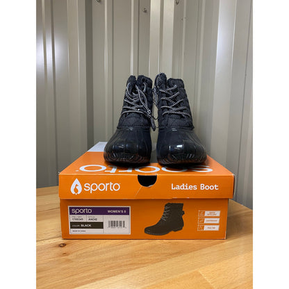 Sporto Women's Waterproof Black Boots Size 8 New!
