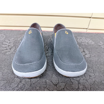 Olukai Nohea Mesh Men’s Gray Slip On Loafers Size 10