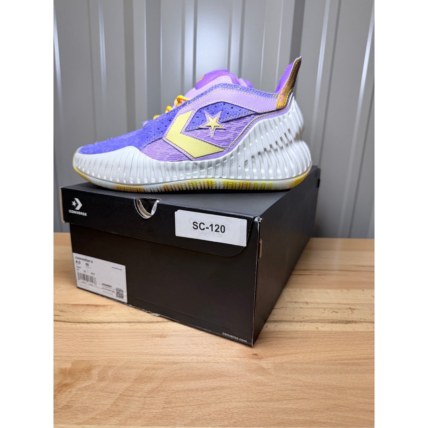 Converse All Star BB Prototype CX Mid Purple / Yellow / White Men’s 8.5 New!