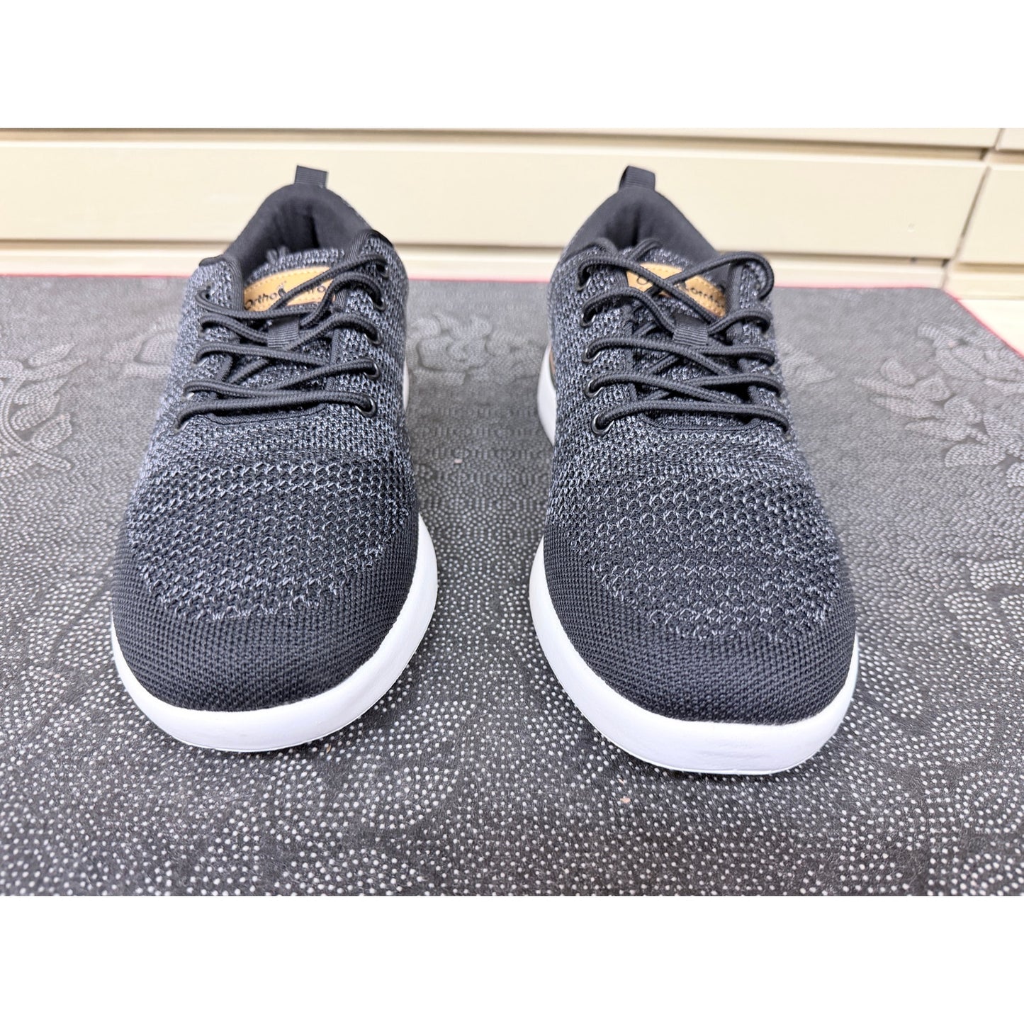 OrthoComfoot Women’s Arch Support Black Sneakers Size EU 40 or US 9