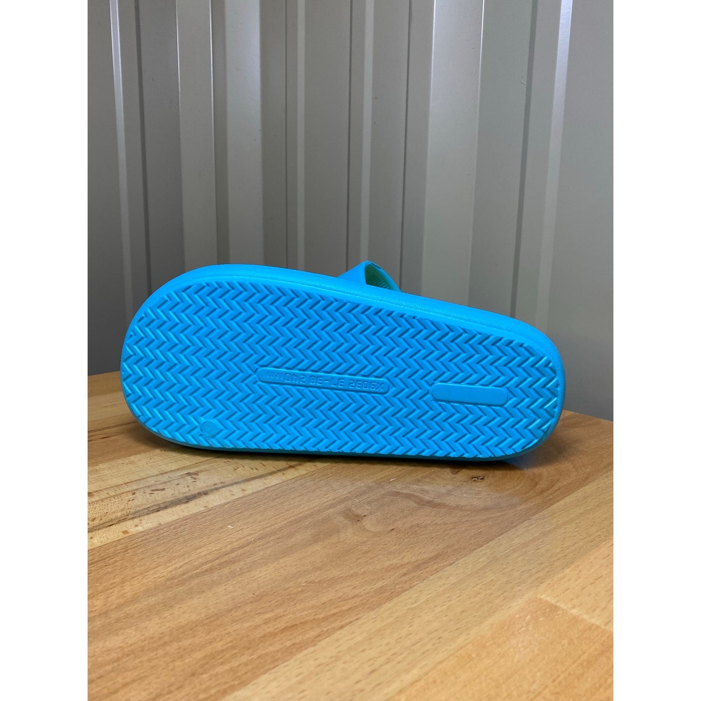 Beach Slides by J/Slides Turquoise/Yellow EVA Squish Women's Size 7 New!