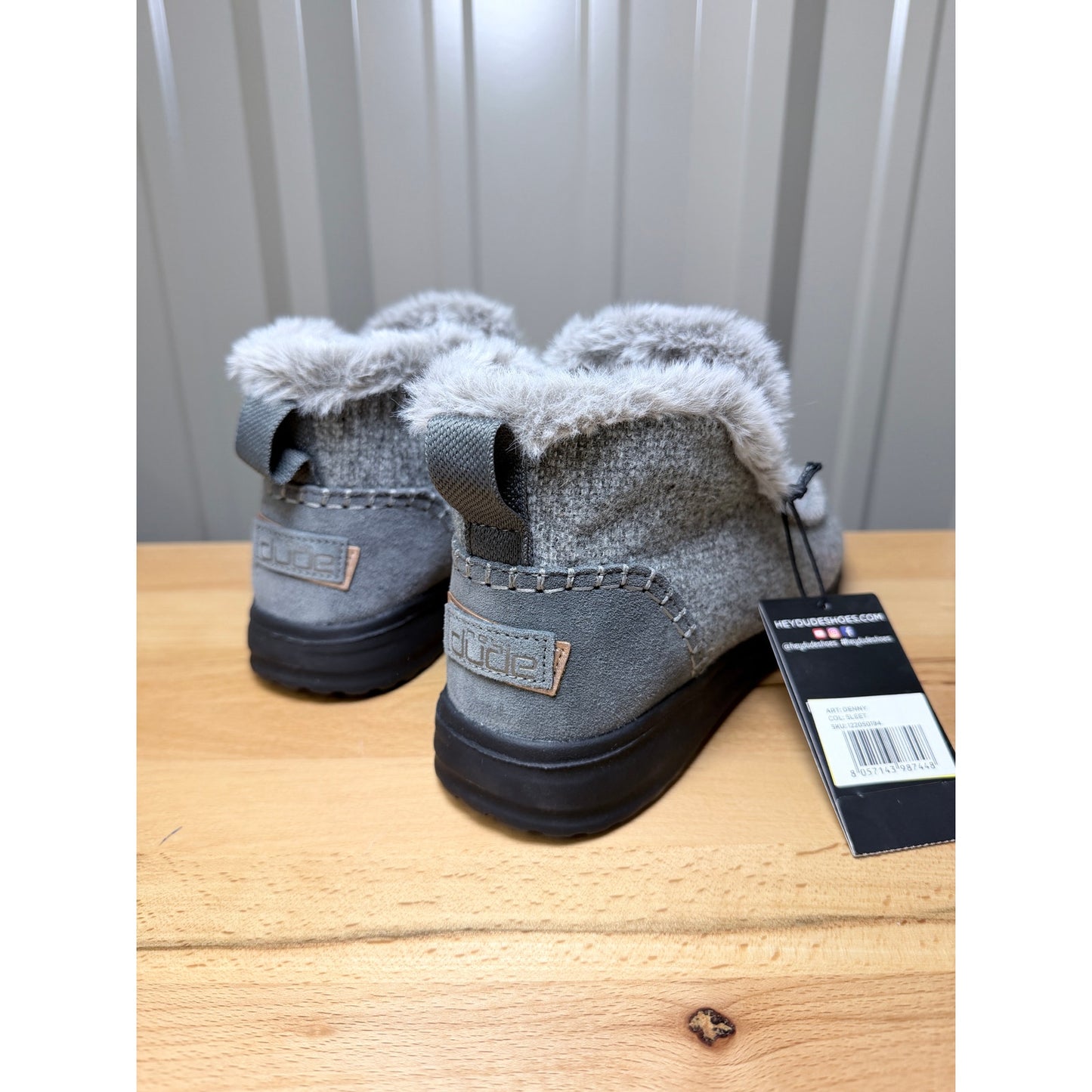 Hey Dude Denny Women’s Slip On Boots Sleet Gray Size 7 New!