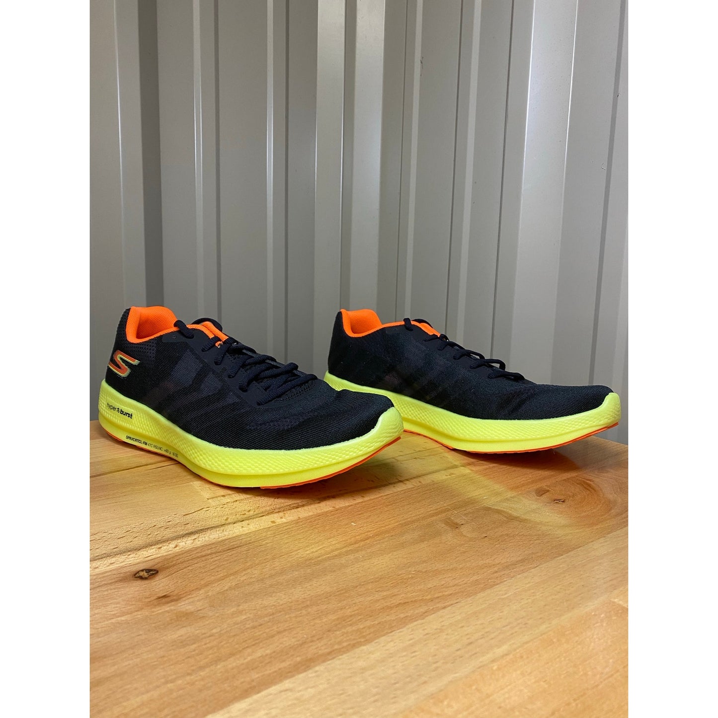 Skechers Go Run Razor Plus Black/Yellow/Orange Women's Size 9.5 New!