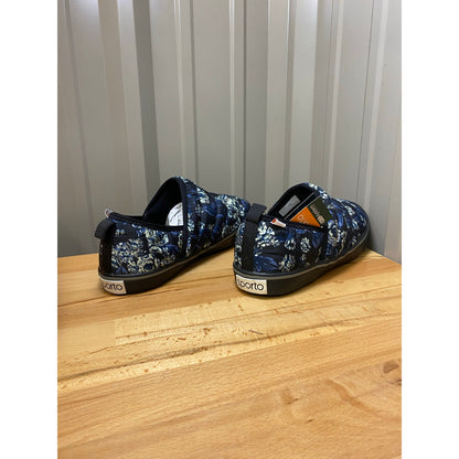 Sporto Puffer Women's Slip-on Blue Floral Size 9.5 New!