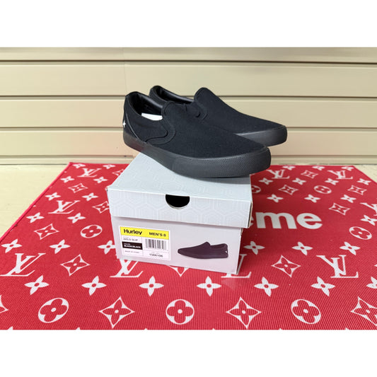 Hurly Arlo Men’s Black Slip On Sneakers Size 8 New!