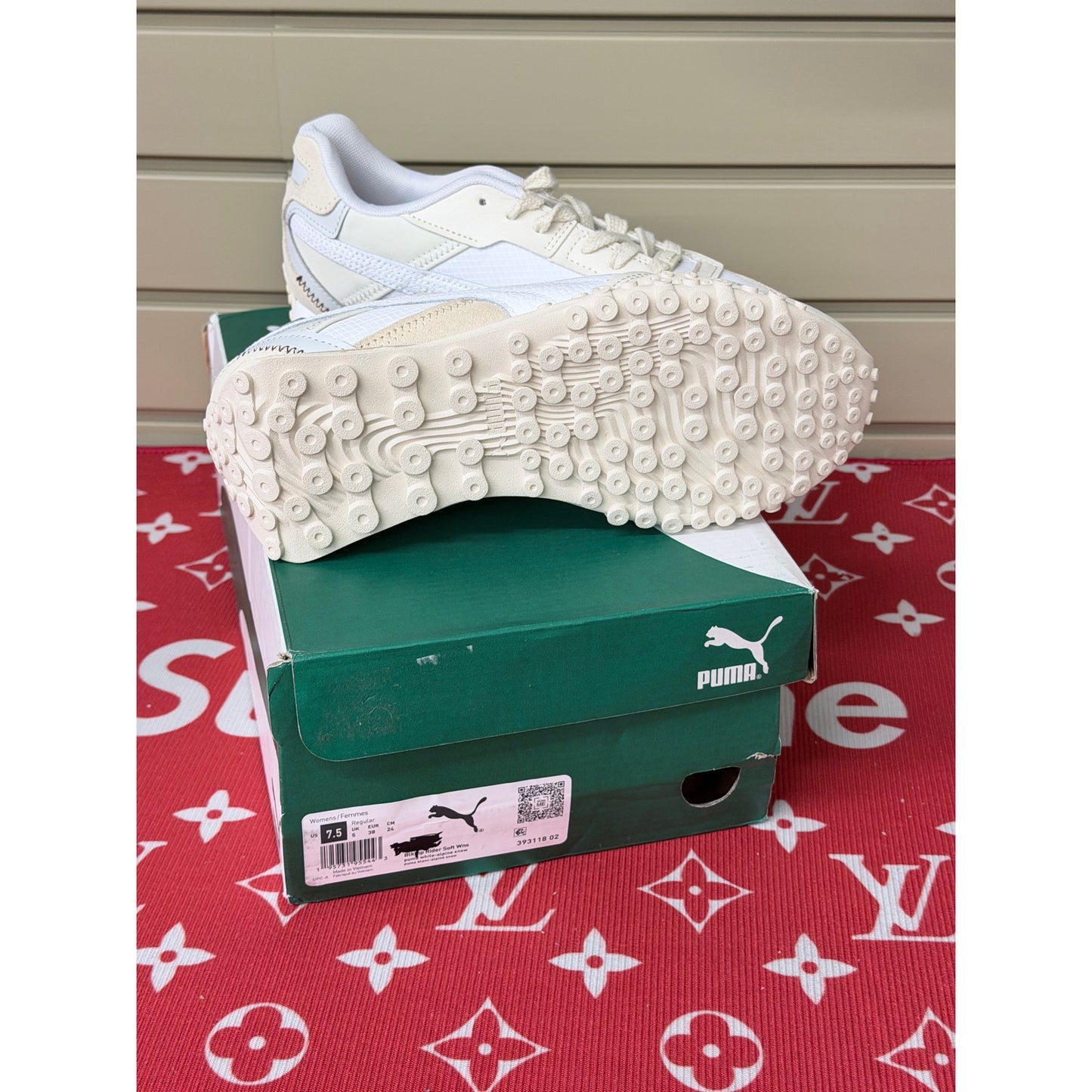 Puma Blacktop Rider Soft Women's White / Alpine Snow Size 7.5 New!