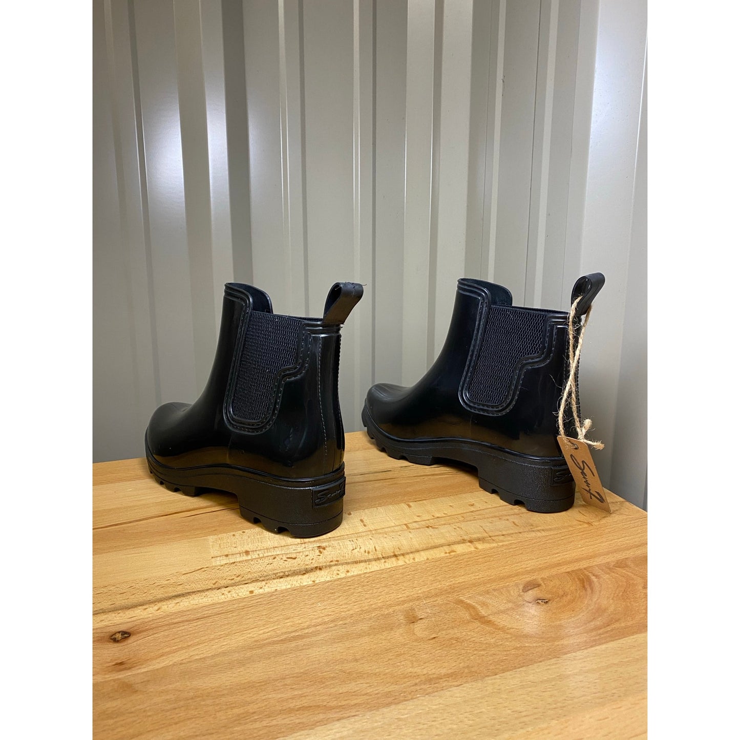 Seven 7 Halifax Women's Black Rubber Rain Boots Size 9 New!