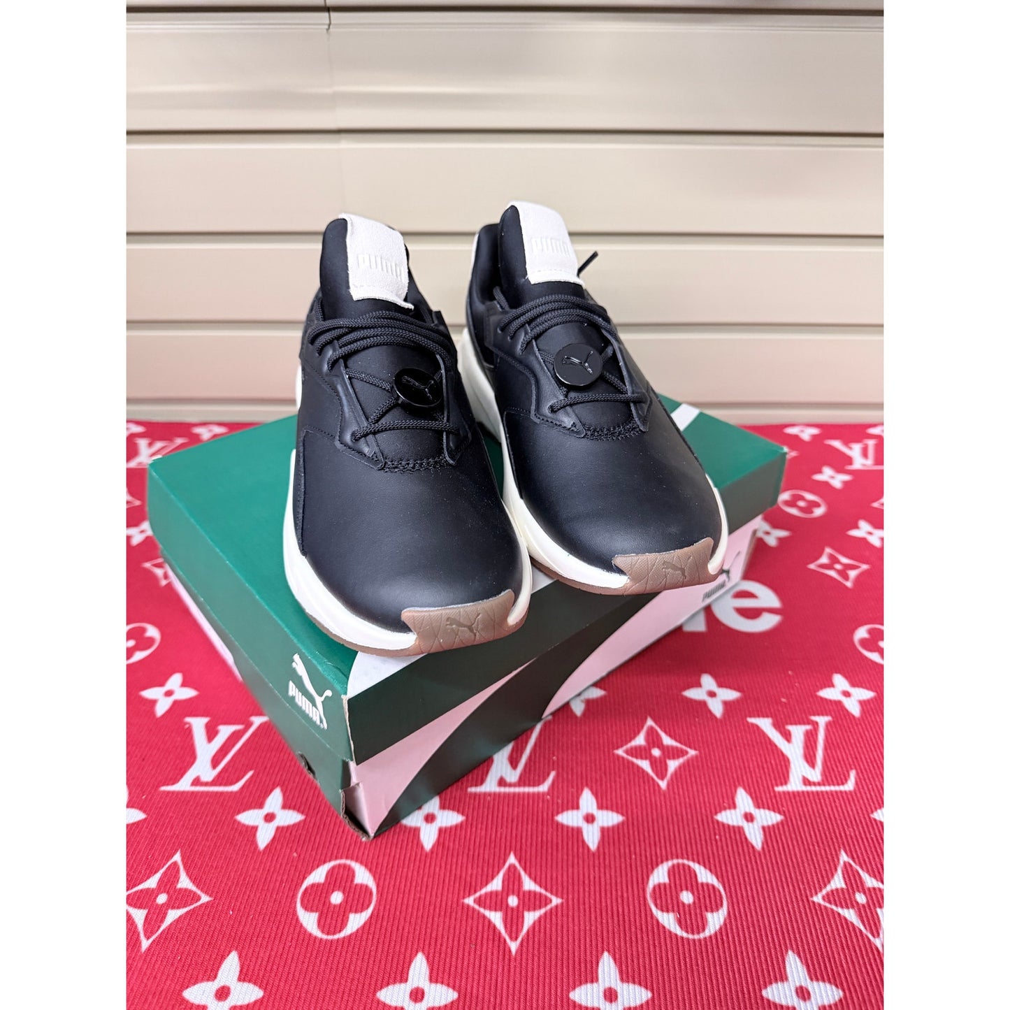 Puma Fier Nitro Women’s Black Leather Size 8 New!