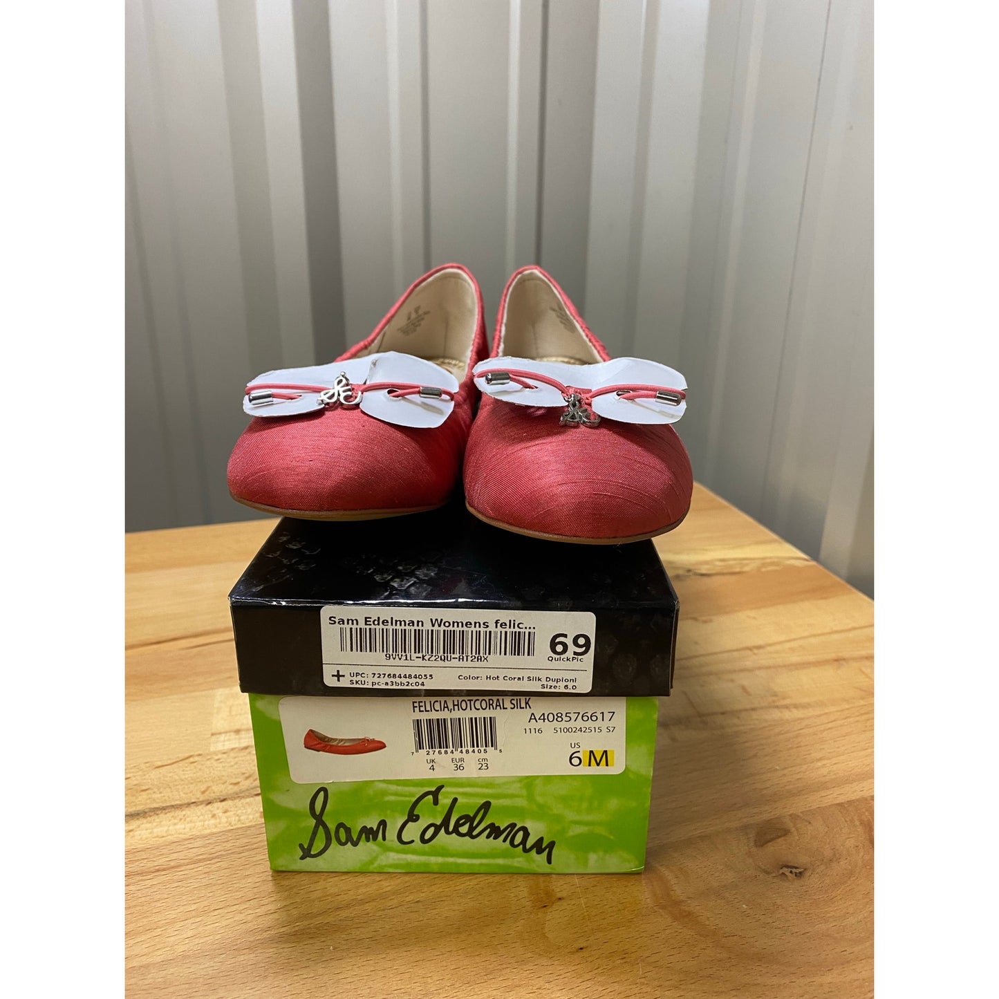 Sam Edelman Felicia Hotcoral Silk Women's Size 6 New!