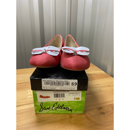 Sam Edelman Felicia Hotcoral Silk Women's Size 6 New!