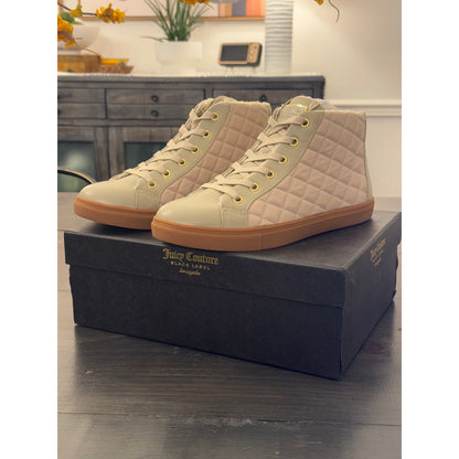 JUICY COUTURE LILLIIAN  'BLACK LABEL' PEARL/STONE WOMEN'S SNEAKERS SIZE 9