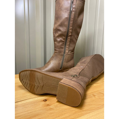 Baretraps Madelyn WC Mushroom Size 6 Wide Calf New!