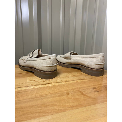 Anne Klein Emmylou Loafer Flats Beige Suede Women's Size 9