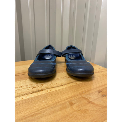 Hush Puppies Kid's Reese Mary Jane Flats Navy Size 4.5 Wide