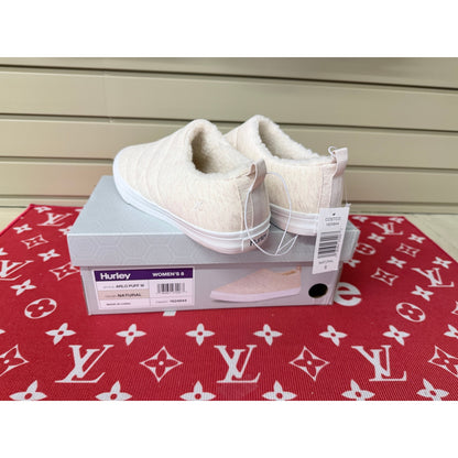 Hurley Arlo Puff Women’s Natural Beige Slip On Sneakers Size 8 New!