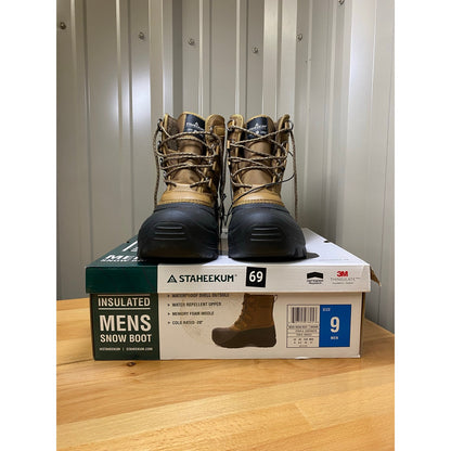 Staheekum Men's Snow Boot Size 9 Waterproof Shell Memory Foam New!