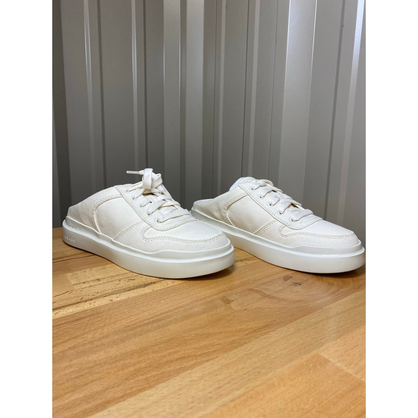 Cole Haan GP Rally Mule Sneaker Natural Canvas Women's Size 6.5
