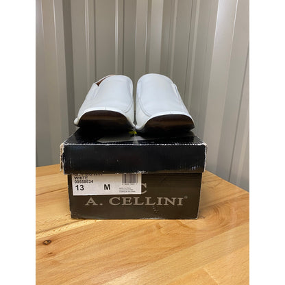 A. Cellini City S/O White Men's Size 13 Slip On Loafers