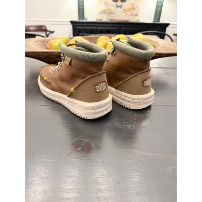 Hey Dude Bradley Youth Walnut Brown Boots Size 5y New!