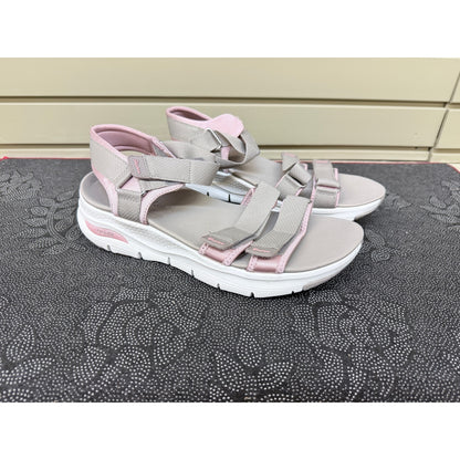 Skechers Arch Fit Fresh Bloom Women’s Taupe Sandals Size 10 New!