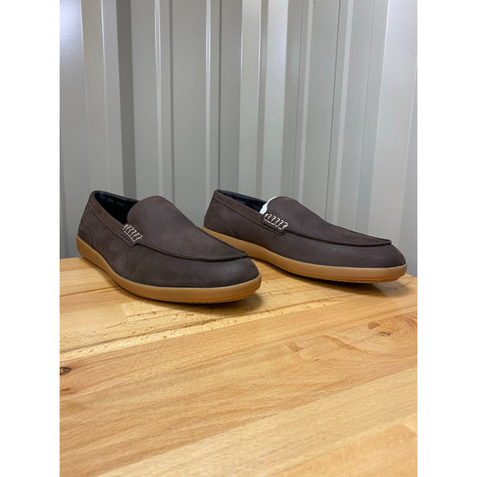 Hush Puppies Men's Finley Loafer Dark Brown Nubuck Size 11 New!