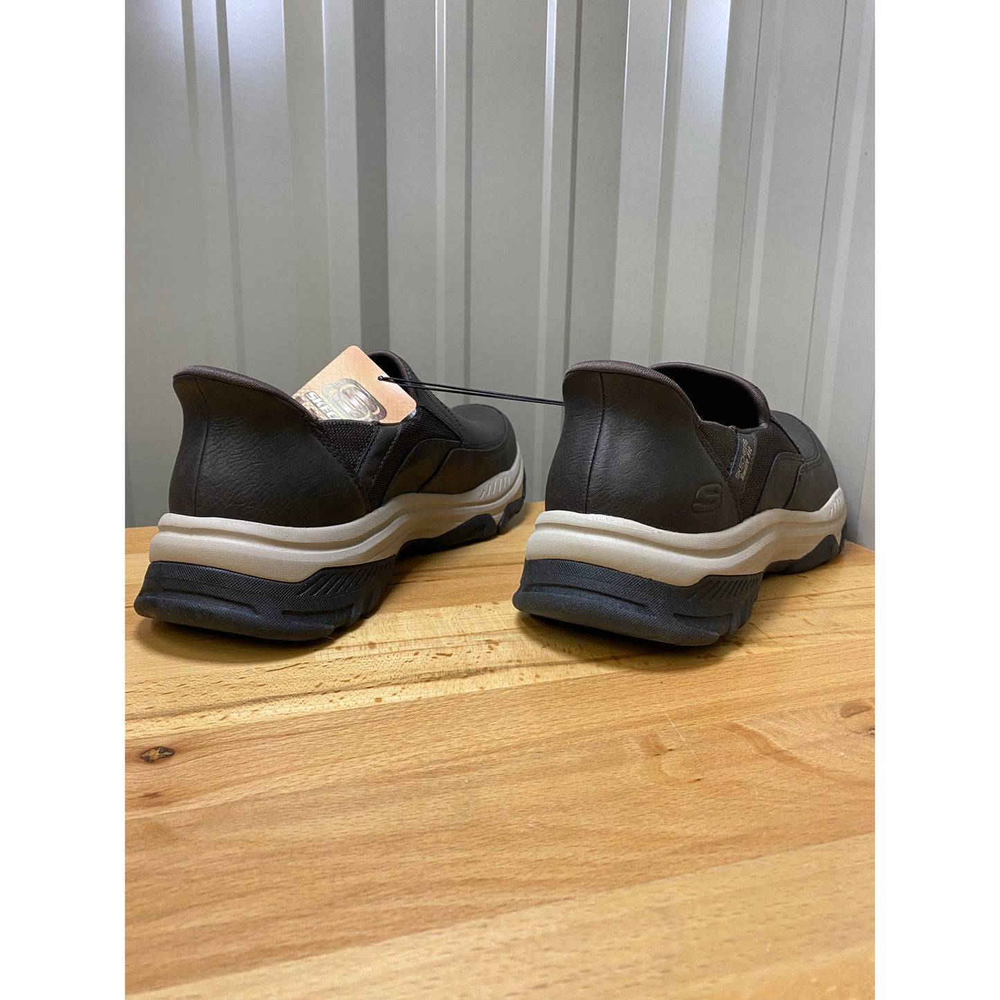 Skechers Swift Fit Izaiah Brown Leather Men's Size 11 New!