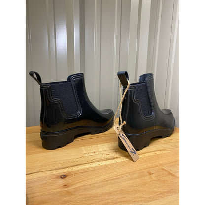 Seven 7 Halifax Women's Black Rubber Rain Boots Size 9 New!