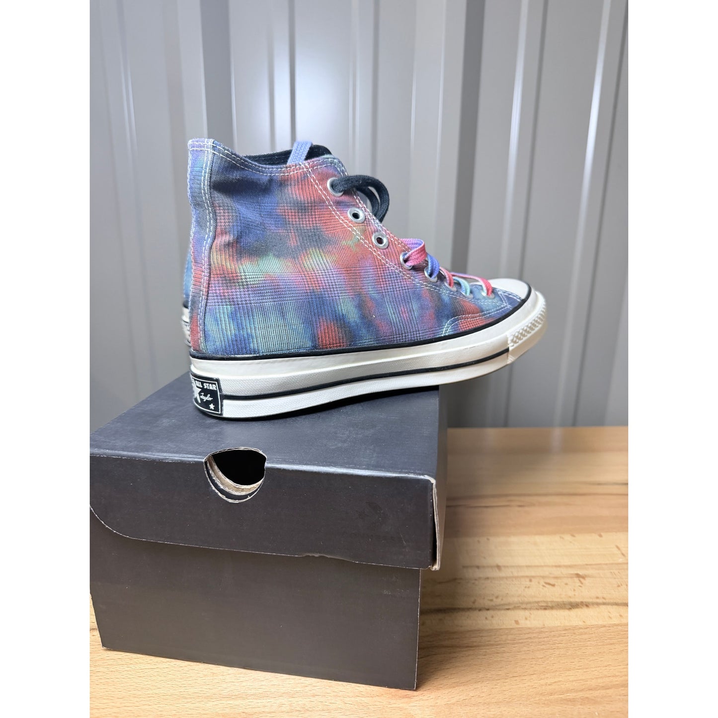 Converse Chuck 70 Hi Tie Dye Plaid 168752C Men’s 7 / Women’s 9 New!