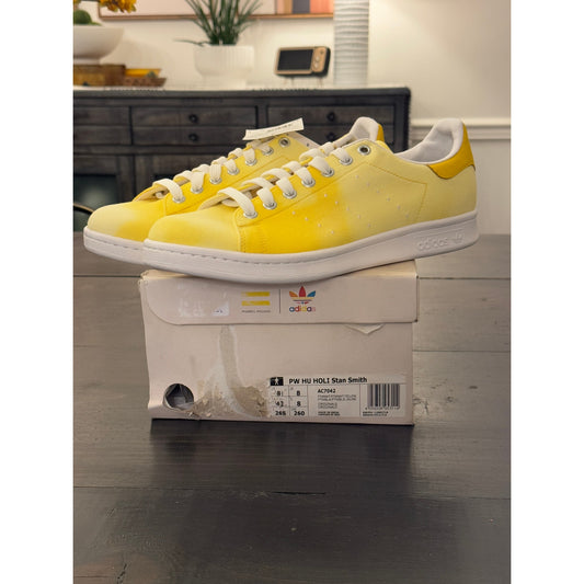 Adidas Pharrell Williams Stan Smith Yellow Men’s Tennis Shoes Size 8.5 New!