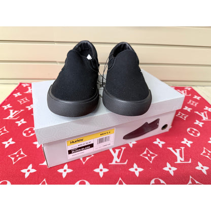 Hurly Arlo Men’s Black Slip On Sneakers Size 8 New!