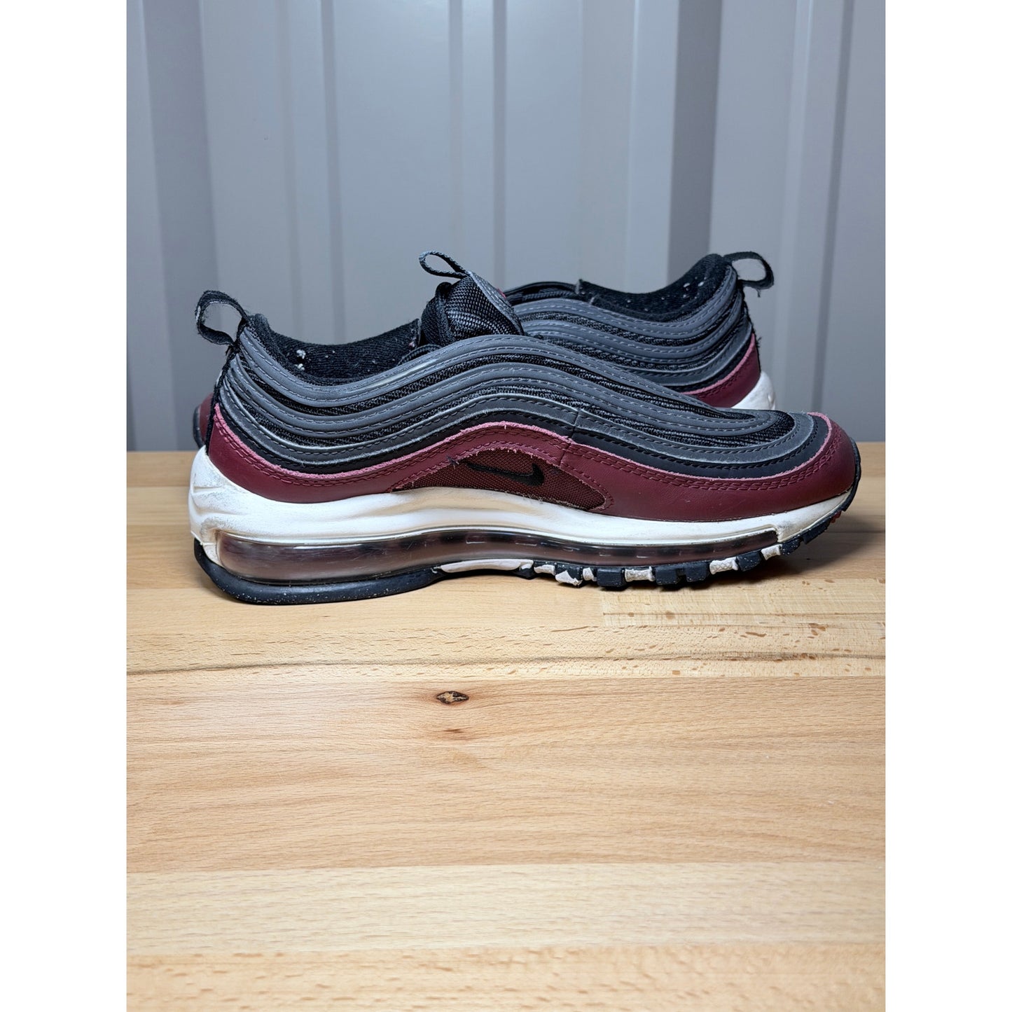 Nike Air Max 97 GS Anthracite Team Red 921522 690 Size 5.5y