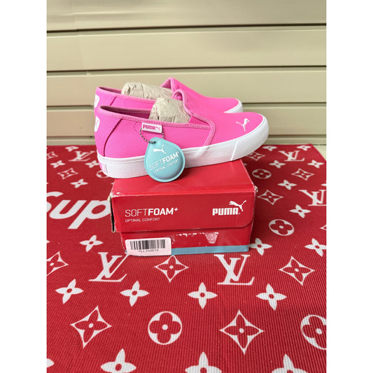 Puma Bari Slip On Fluo Pink Hot Pink Softfoam+ Women’s Size 7 New!