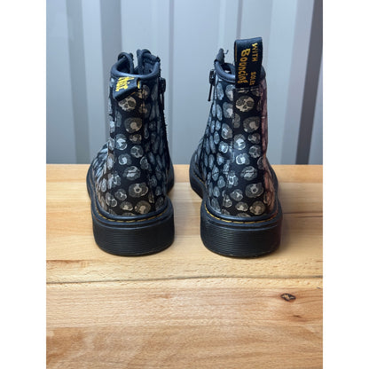 Dr. Martens 1460 J Loud Leopard Hydro Lace Up Side Zip Size 3 Youth.