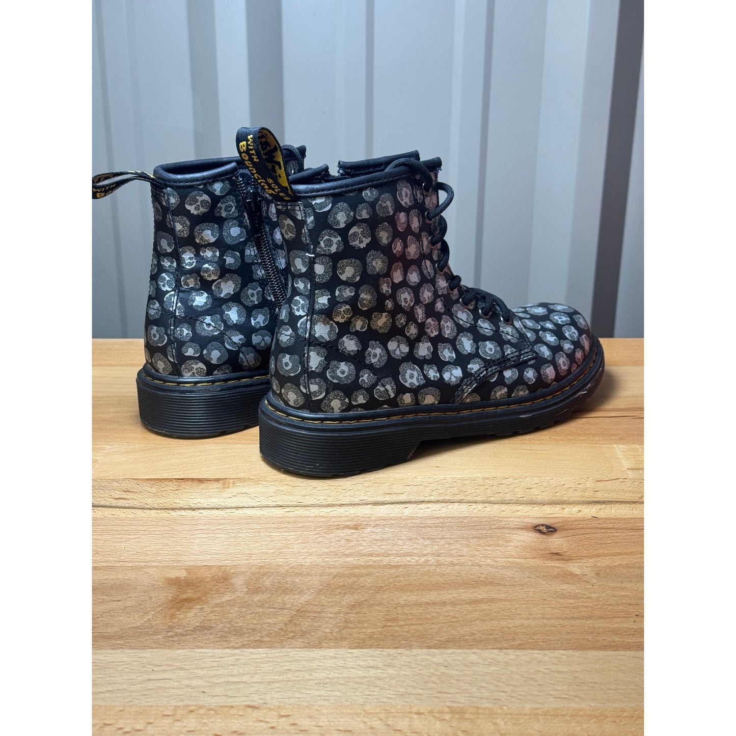 Dr. Martens 1460 J Loud Leopard Hydro Lace Up Side Zip Size 3 Youth.