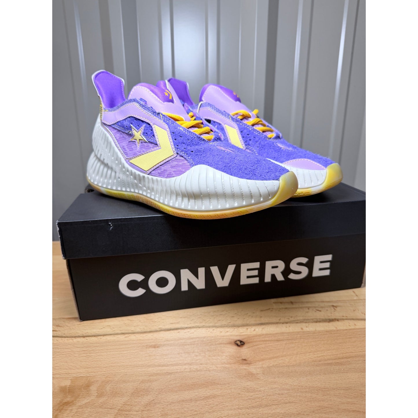 Converse All Star BB Prototype CX Mid Purple / Yellow / White Men’s 8 New!