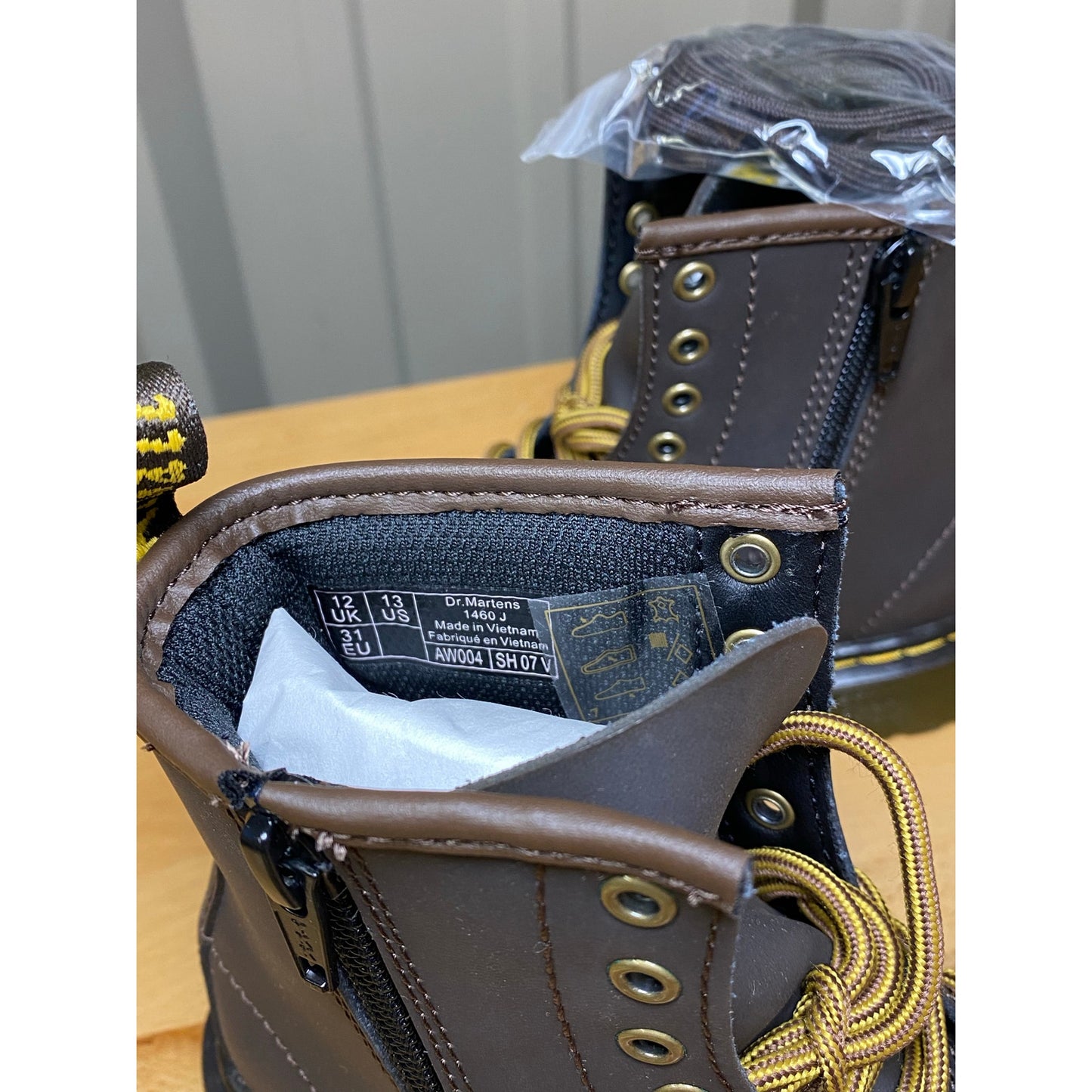Dr. Martens 1460 J Gaucho Wildhorse Lamper Brown / Leather Youth Size 13 New!