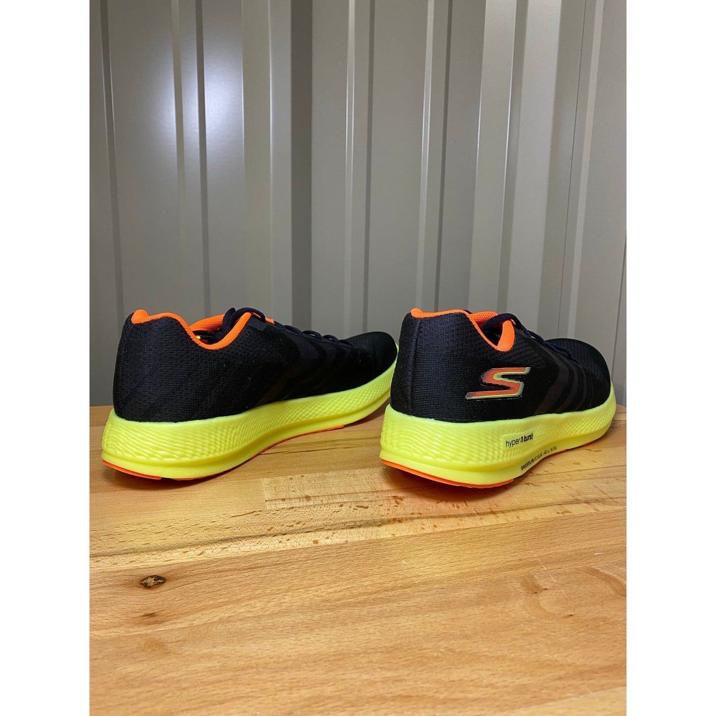 Skechers Go Run Razor Plus Black/Yellow/Orange Women's Size 9.5 New!