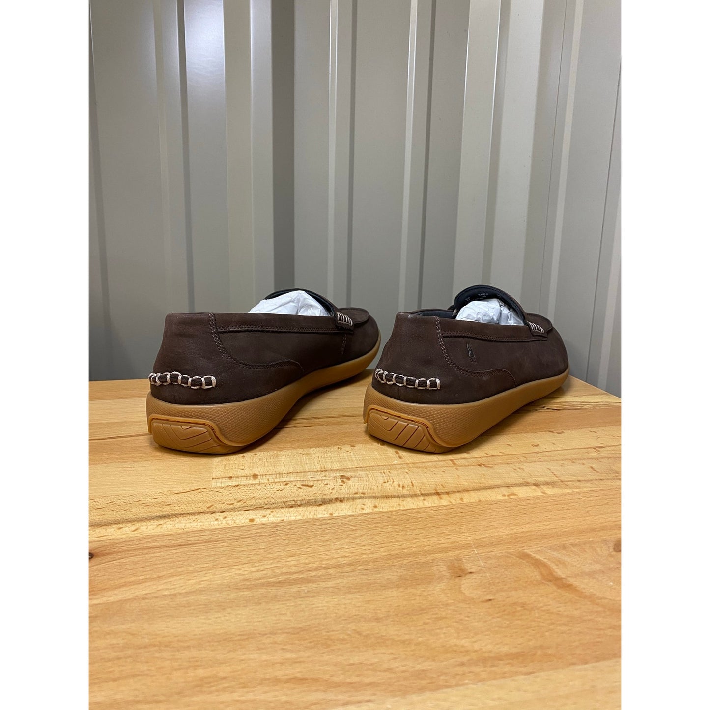 Hush Puppies Men's Finley Loafer Dark Brown Nubuck Size 11 New!