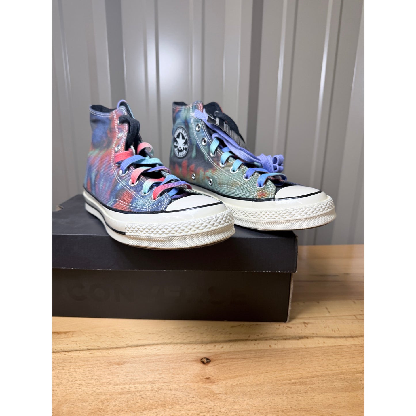 Converse Chuck 70 Hi Tie Dye Plaid 168752C Men’s 7 / Women’s 9 New!
