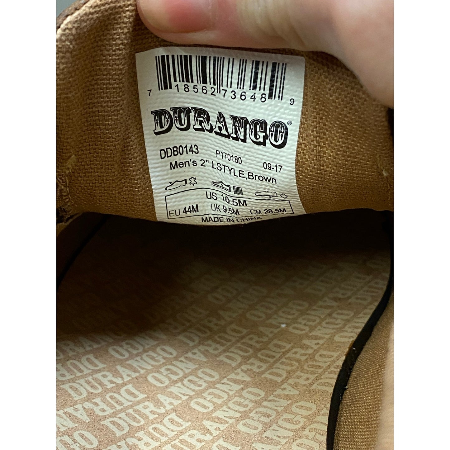 Durango Music City Style Men's Size 10.5 DDB0143 New!