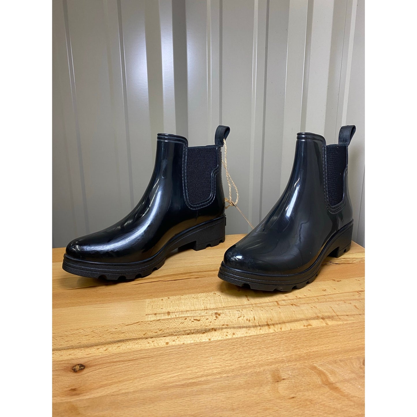 Seven 7 Halifax Women's Black Rubber Rain Boots Size 9 New!