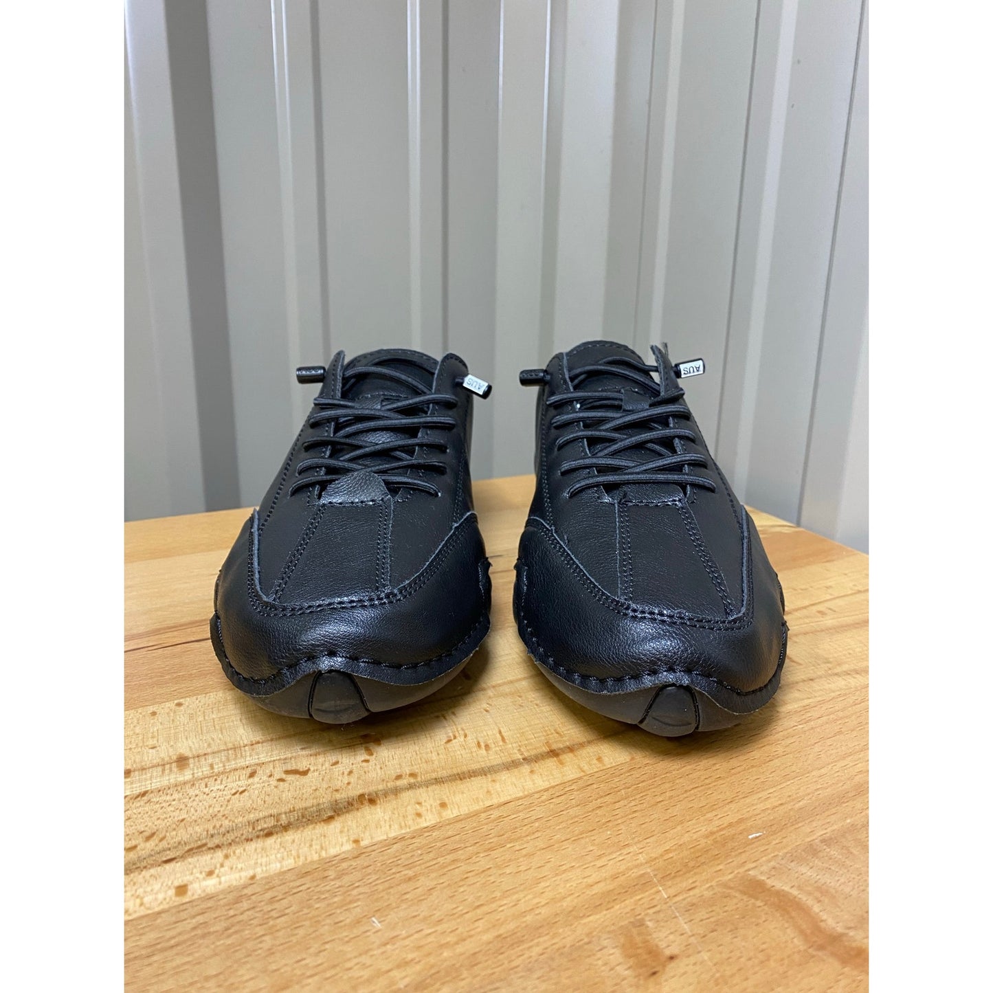 Obeck Men's Hiking/Running Shoes Black Leather Size 7.5 Extra Insoles New!
