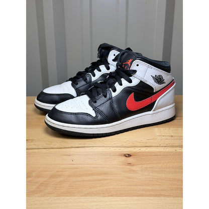 Nike Air Jordan 1 Mid Chile Red / White / Black 554725 075 GS Size 4.5y