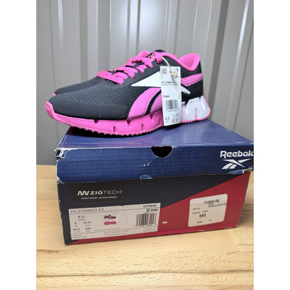 Reebok Zig Dynamica 2.0 Women’s Black / Atomic Pink Size 6.5 New!