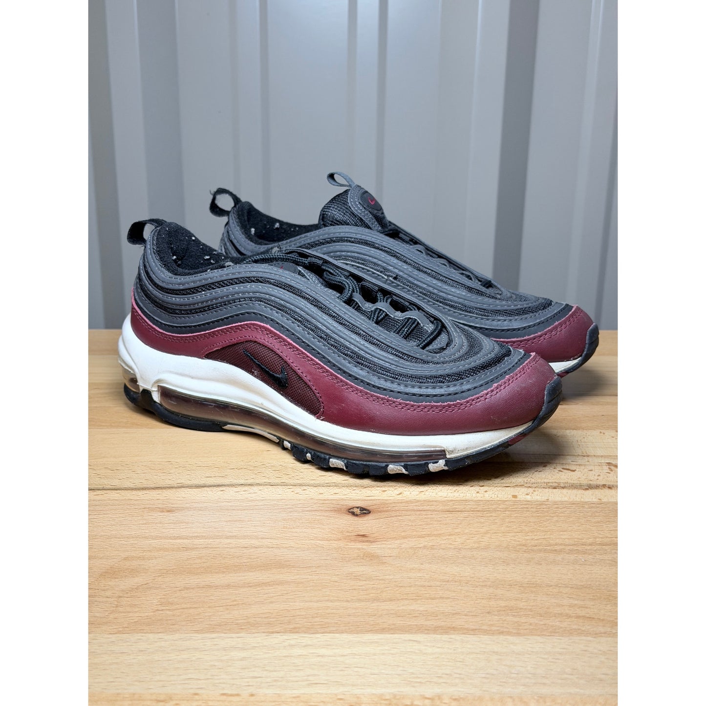 Nike Air Max 97 GS Anthracite Team Red 921522 690 Size 5.5y