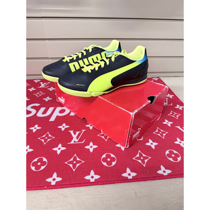 Puma evoSPEED 4.2 IT Men’s Indoor Soccer Black / Yellow / Blue Size 7