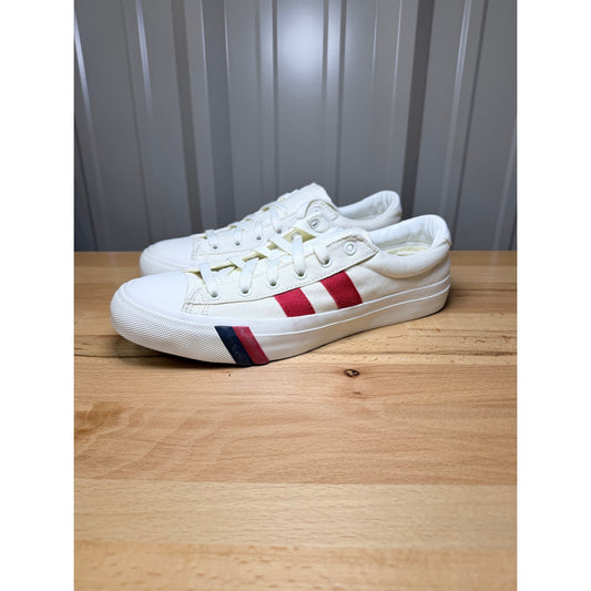 Pro-Keds Royal Plus Low Canvas Men’s Sneakers White / Navy / Red Size 9.5 New!
